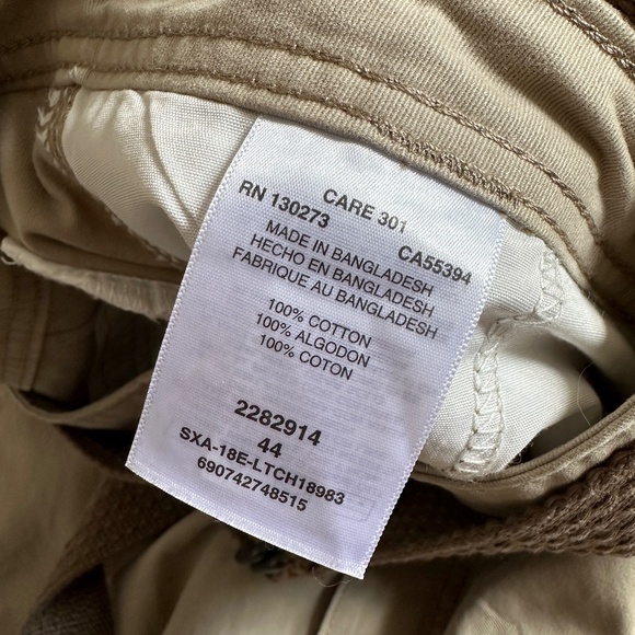 Lee Dungaree Men's Cargo Shorts Belted Pockets Flat Front Tan Size 44 - Picture 8 of 12